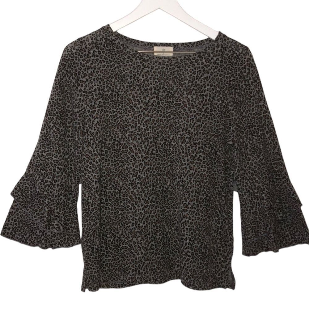Anthropologie | t. la animal print top, small